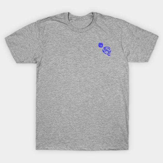 Reckless Attack Podcast Dice Logo Dark Blue T-Shirt by Reckless Attack